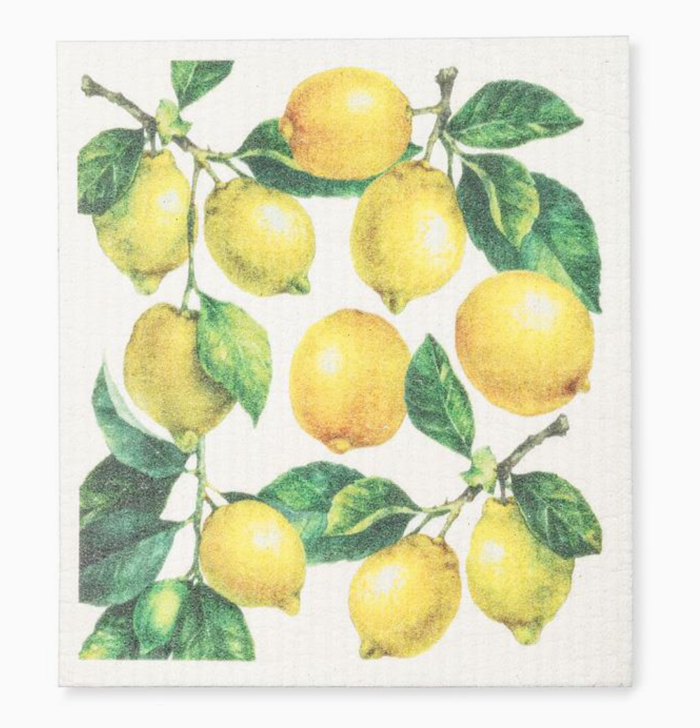 All Over Lemons Swedish Dishcloth