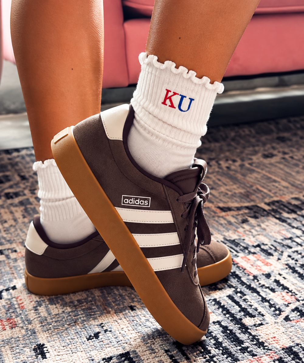 KU Ruffle Socks