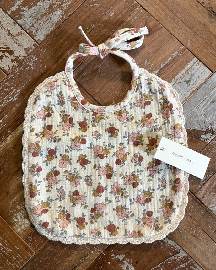 Quincy Mae floral bib MiaLouKC