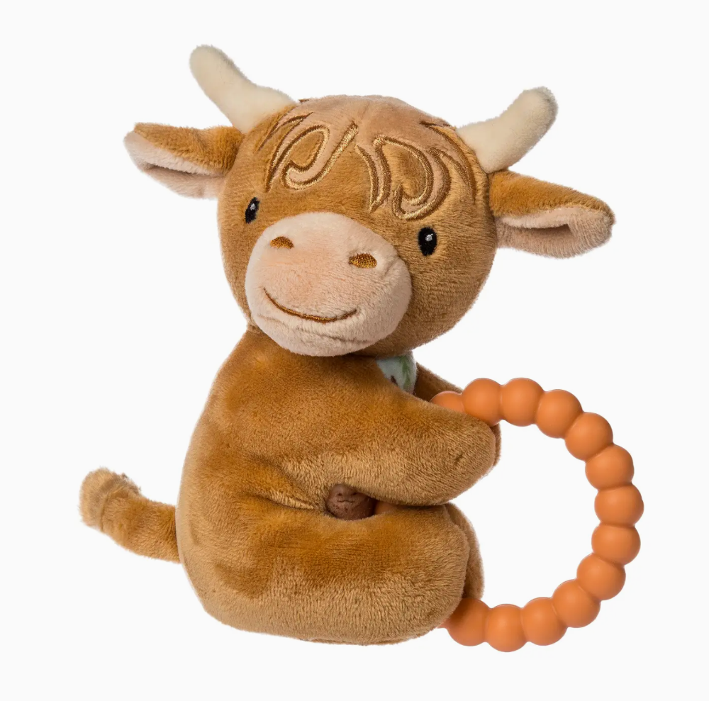 Hetty Highland Cow Teether Rattle