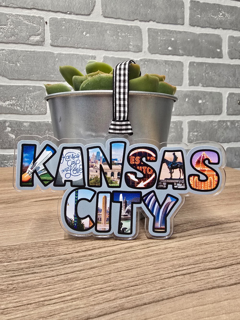 Kansas City Landmark Letter Ornament