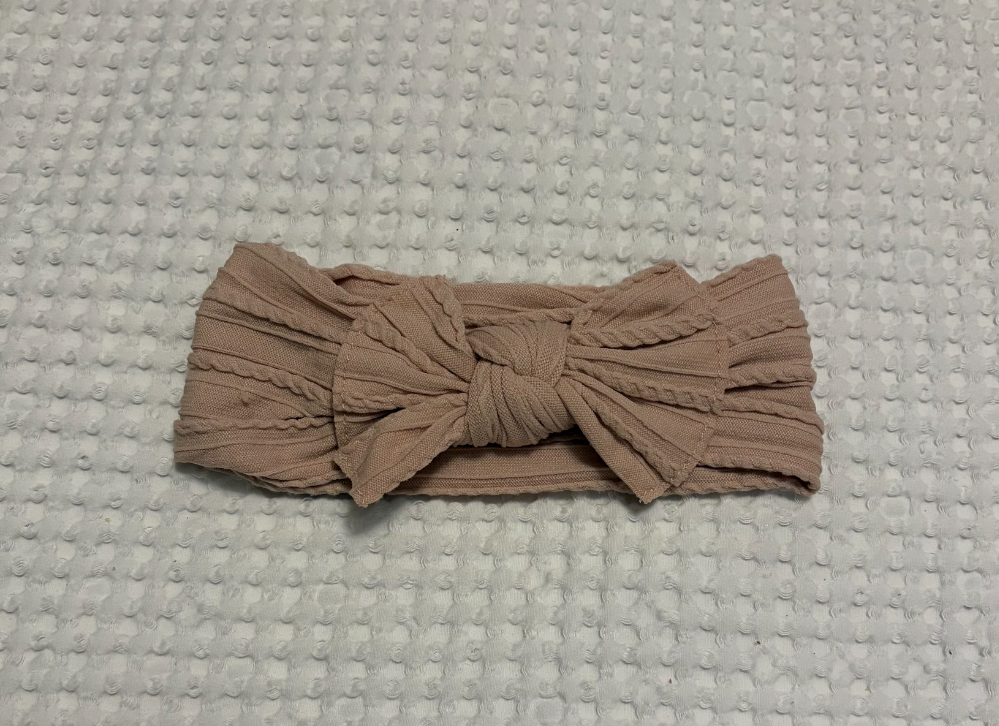 Tan headband bow  MiaLouKC