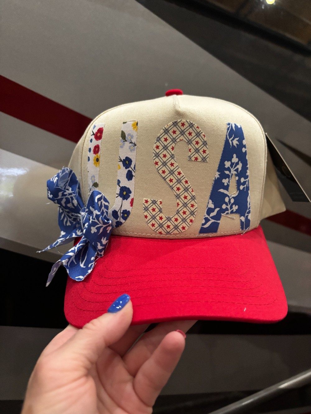 USA Red Bill Trucker Hat