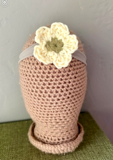 crochet flower headband yellow MiaLouKC
