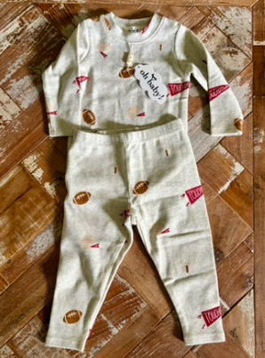 oh baby! 0-3 mo Football 2 pc  MiaLouKC