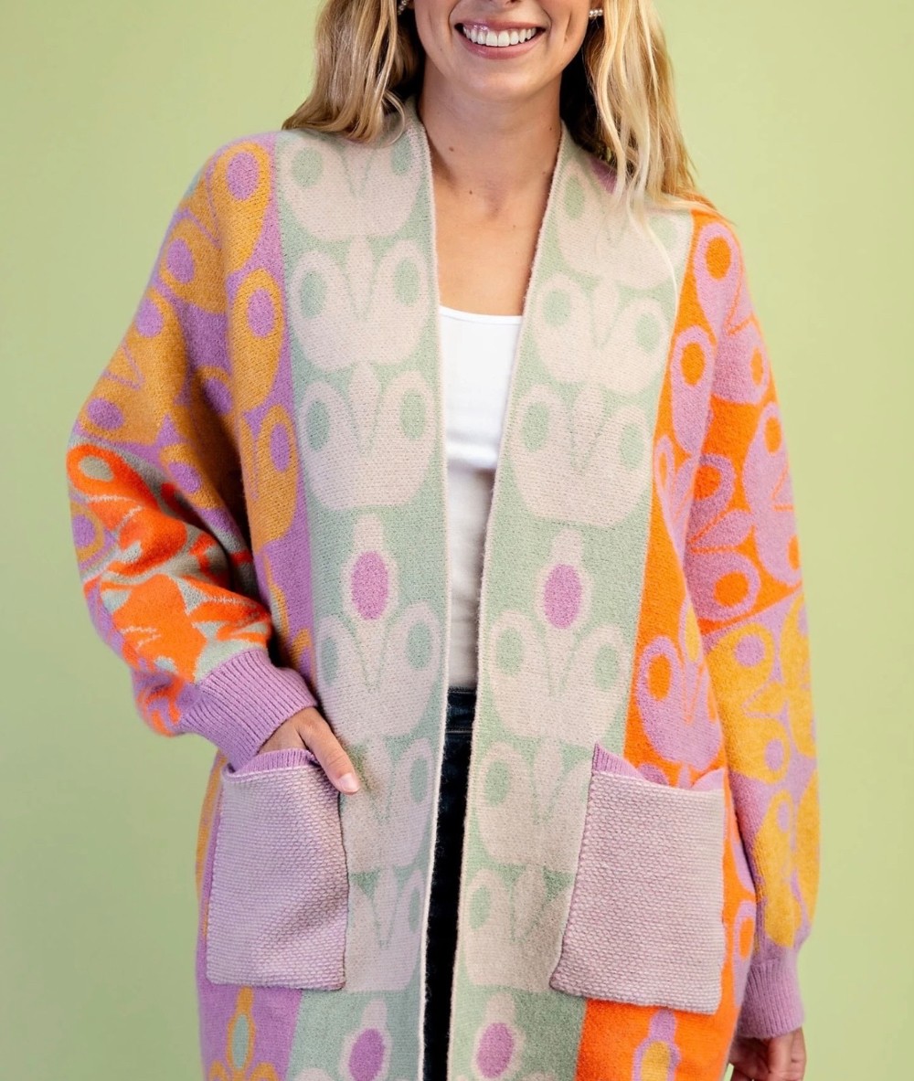 Printed Cardi in Multi