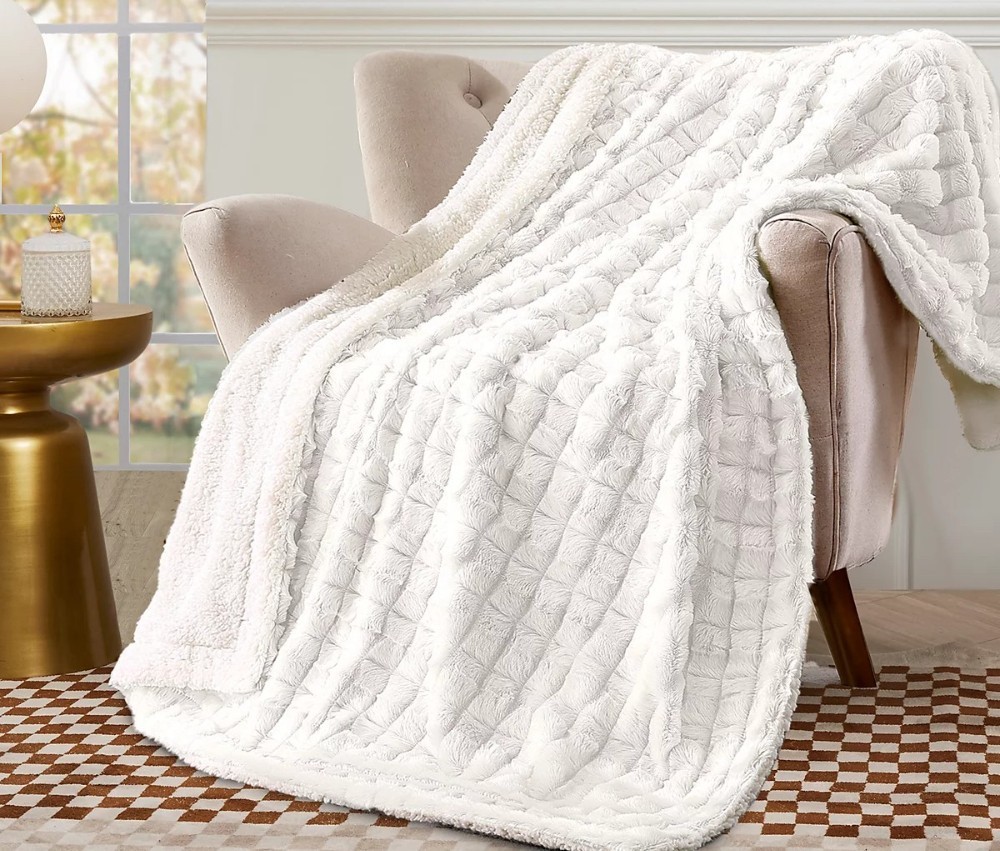 Blanket (White) - Winter Square