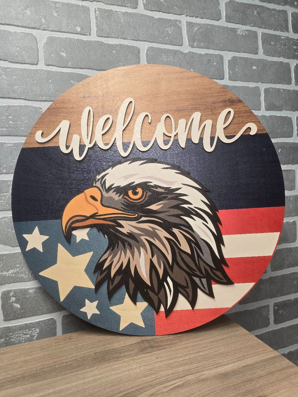 Welcome Eagle Flag