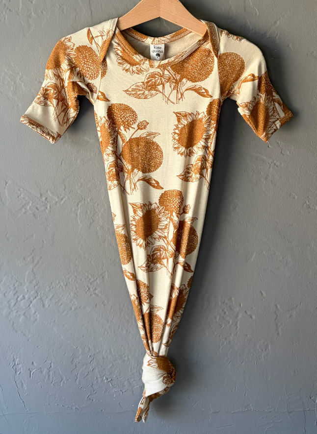 Kate Quinn Bamboo Sunflower Tie Knot Gown - Yellow