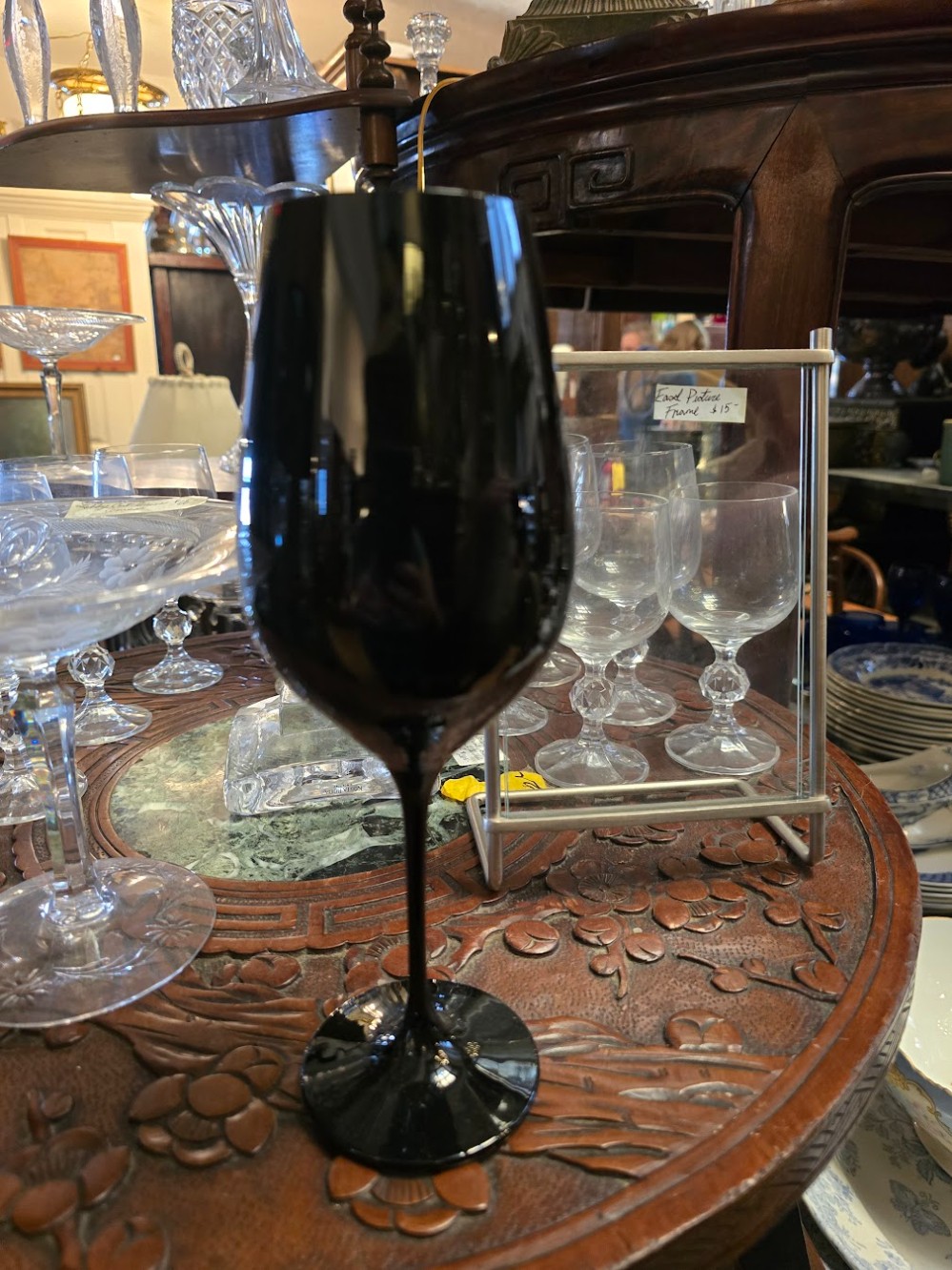 Double Blind Black Wine Glasses - Lead-Free Crystal