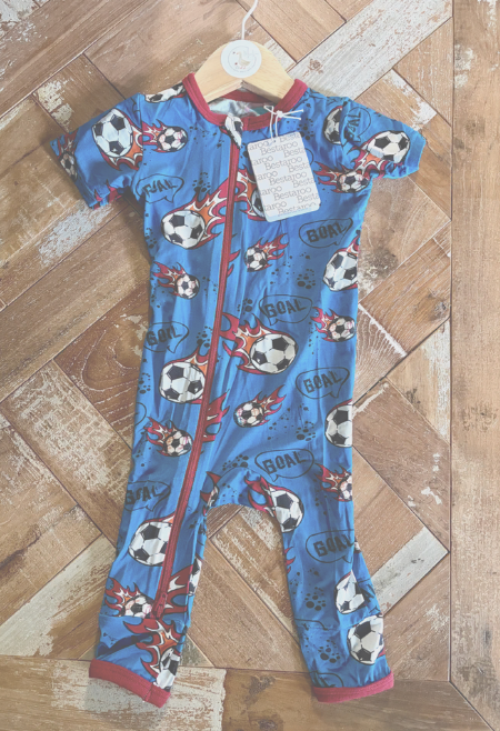 Bestaroo 3-6 mo soccer Romper  MiaLouKC