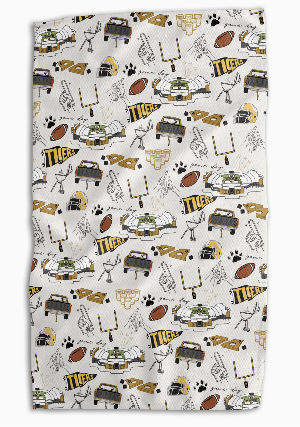Game Day Tiger Double Sided Tea Towel