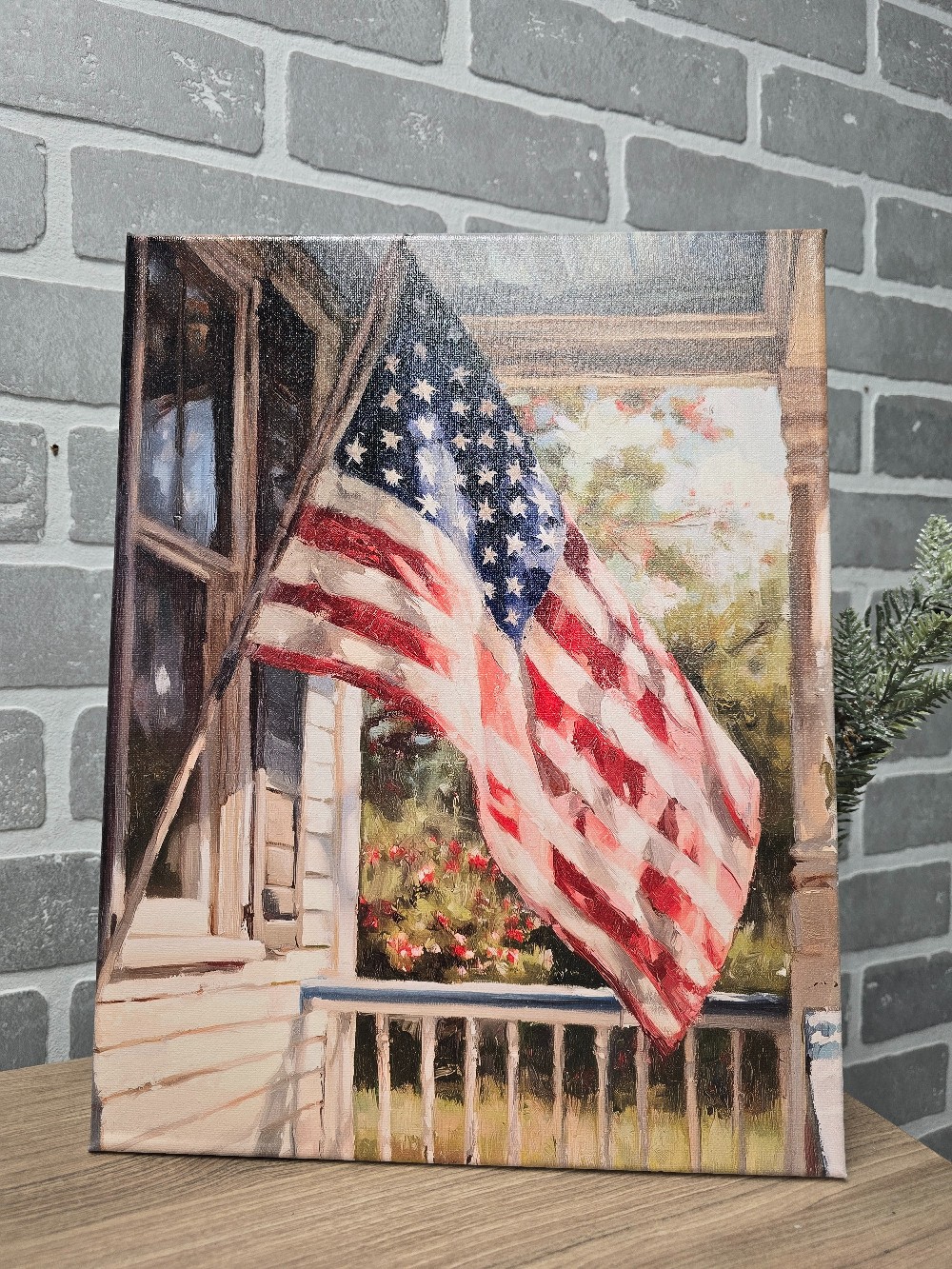 Porch Flag 8 x 10 wrapped canvas
