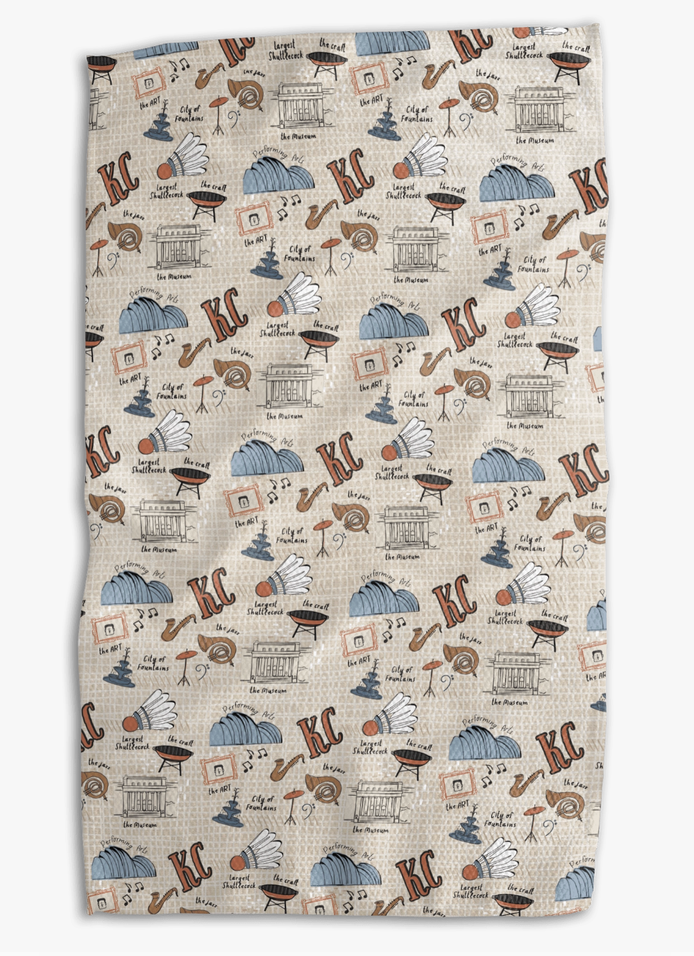 KC All About the Arts Neutral Double Sided Tea Towel