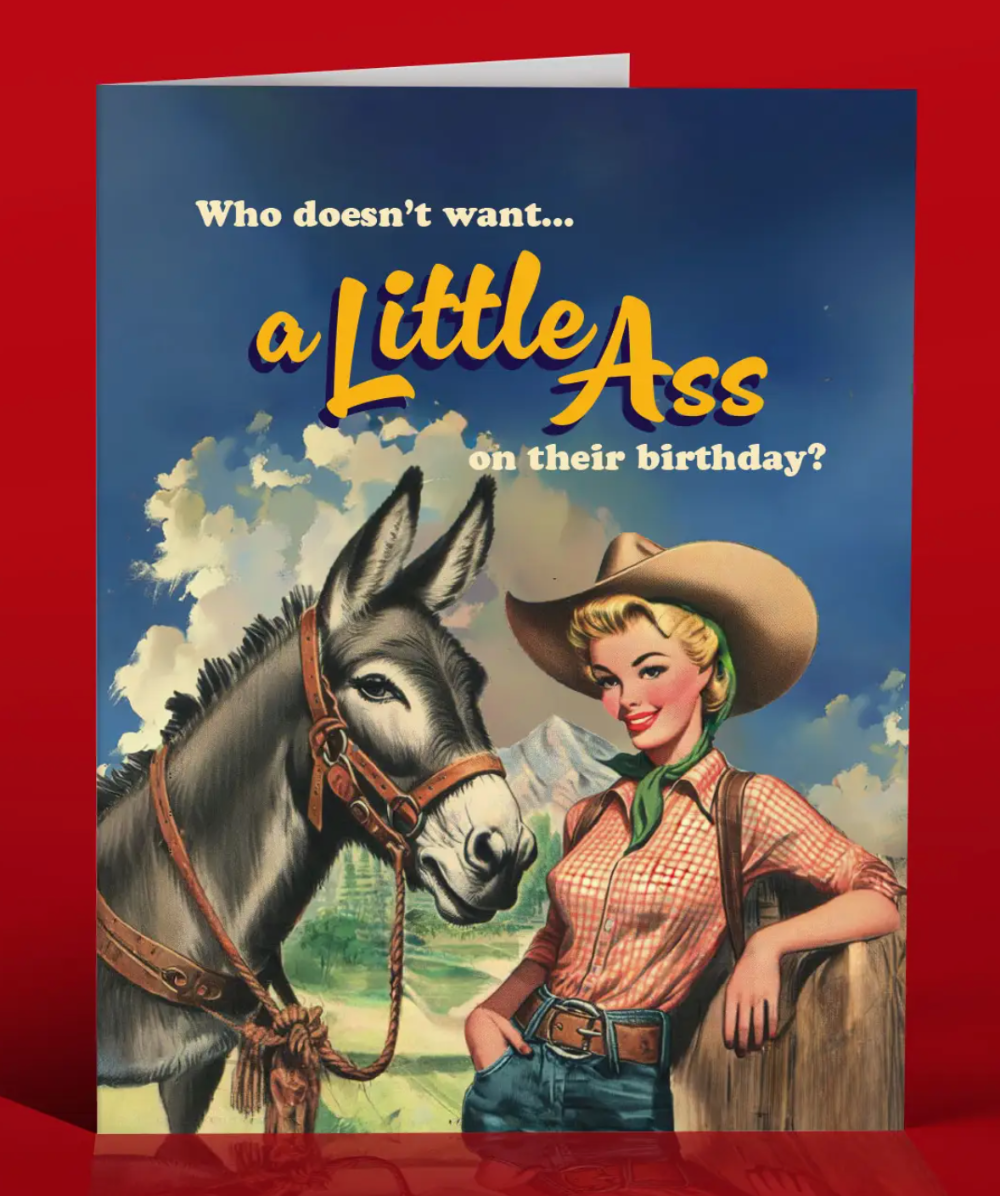 A Little A** Greeting Card