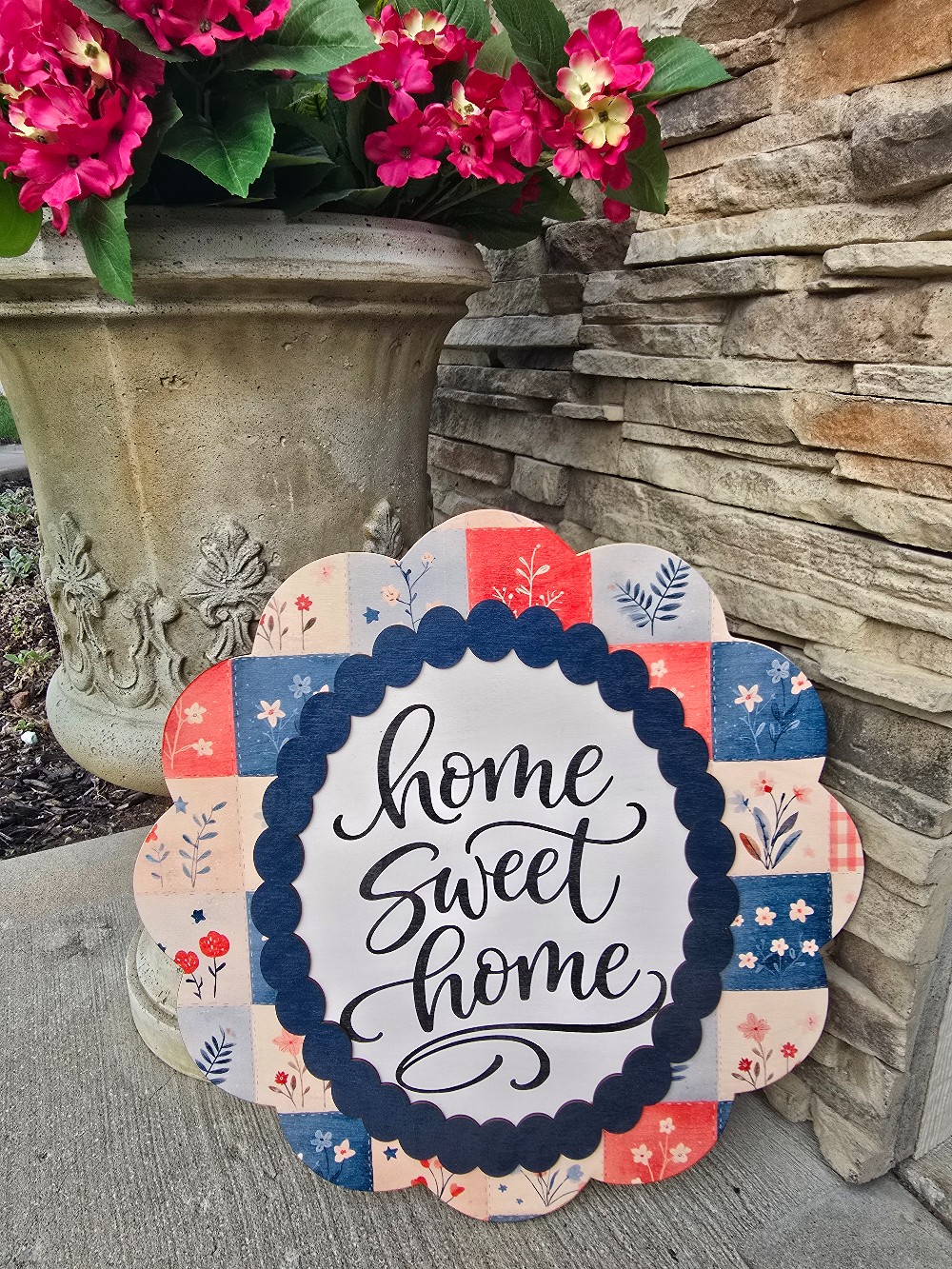 Patriotic quilt pattern Home sweet Home