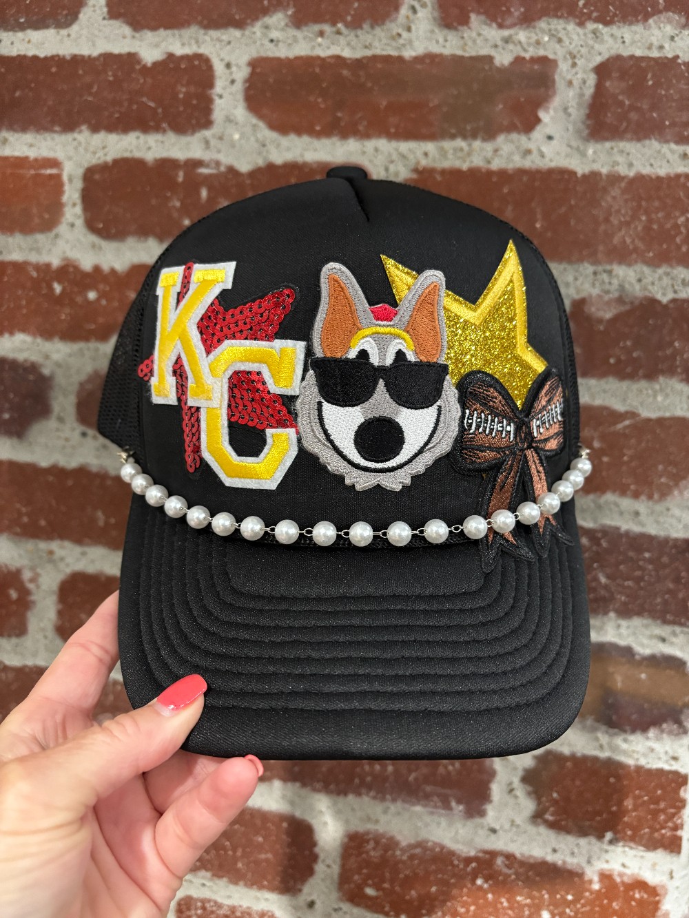 Wolf with Pearls Trucker Hat