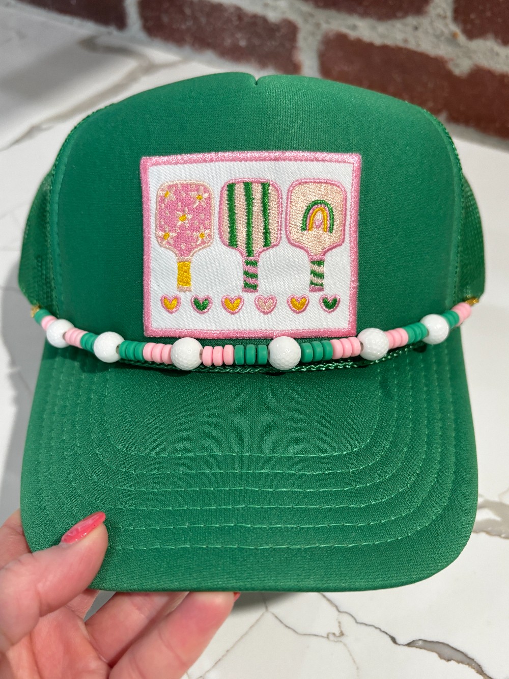 Pickleball Green Truckers Hat