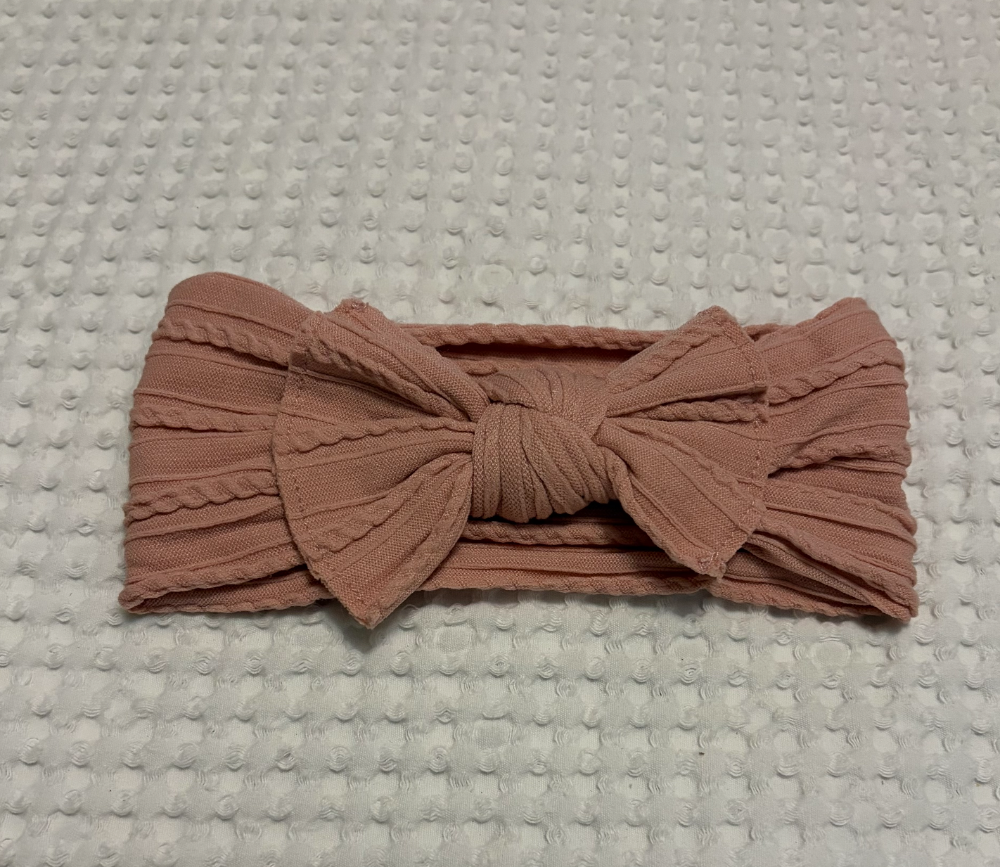 Blush headband bow  MiaLouKC
