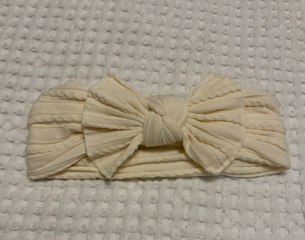 Cream headband bow  MiaLouKC