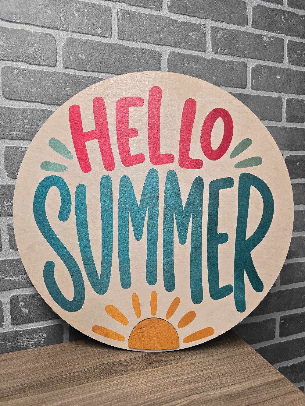 Hello Summer Modern Sun Door hanger