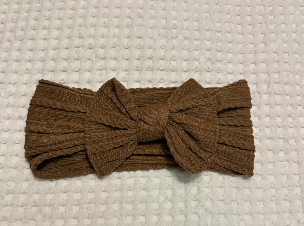Brown headband bow  MiaLouKC