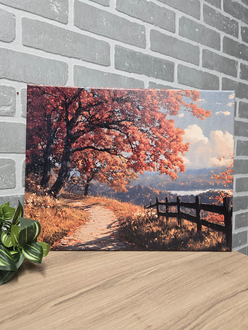 Fall Walking Path 8 x 10 wrapped Canvas