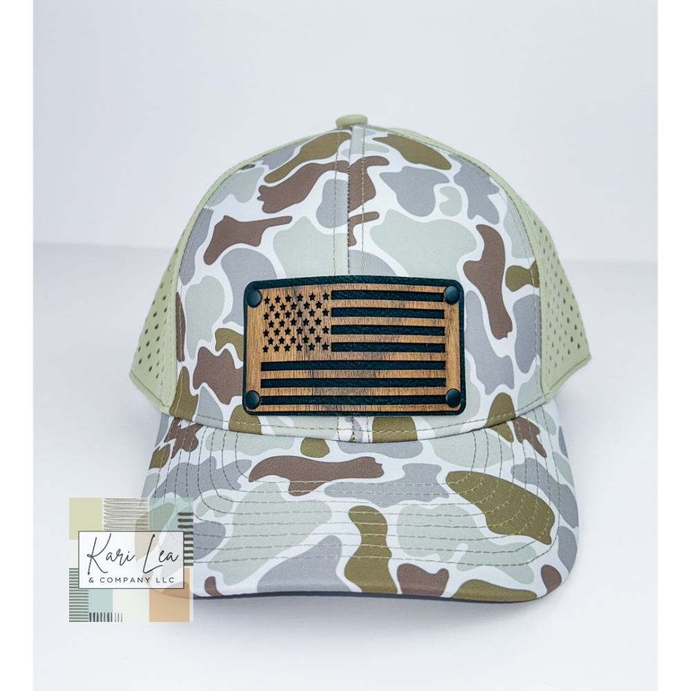 Toad Mfg Performance Hat - Spanish Moss - Flag w/Rivets