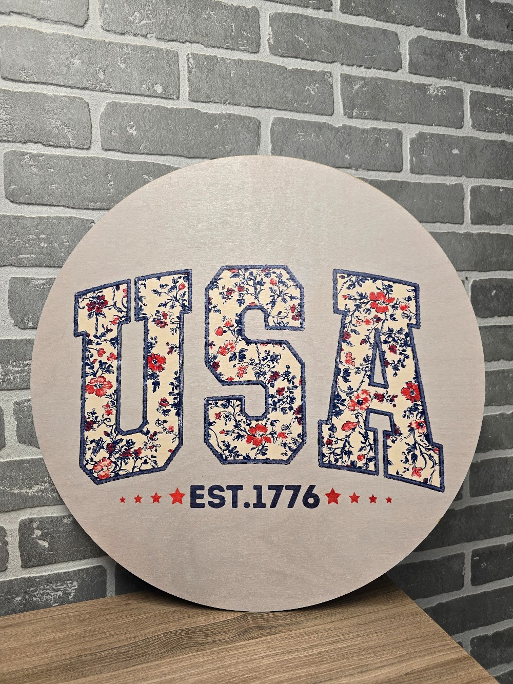 USA Floral Door Hanger