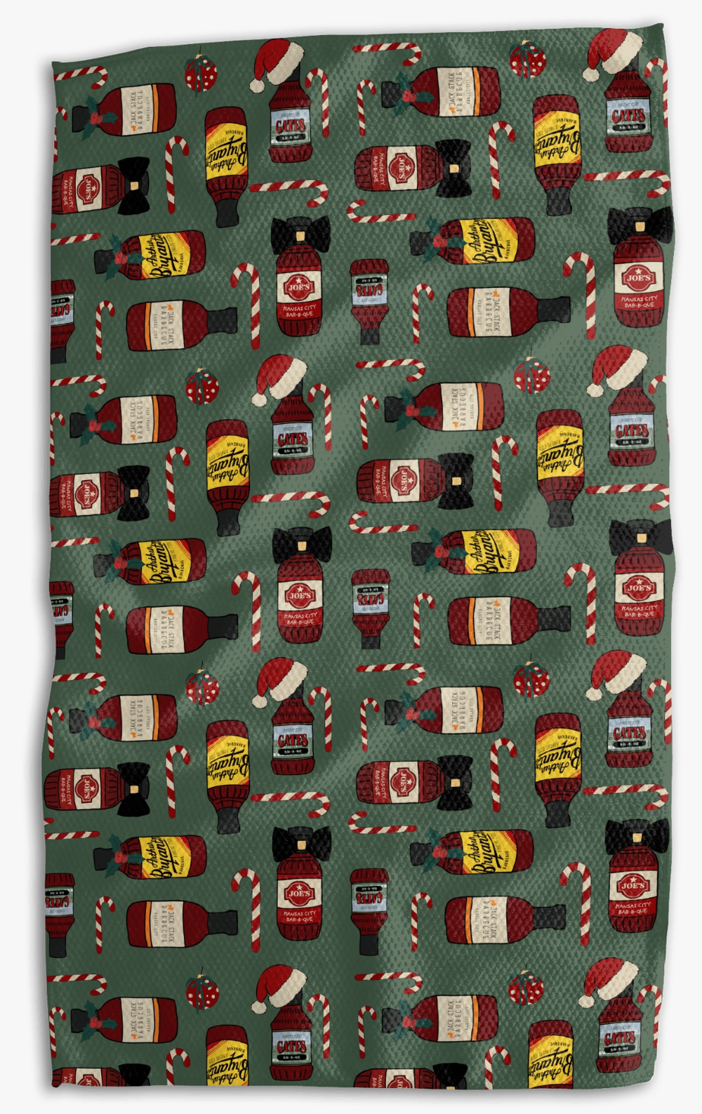 Christmas Saucy in KC Double Sided Tea Towel