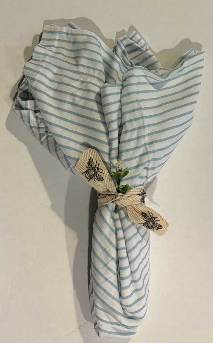 Milkberry Bamboo Swaddle (Cream/Light Blue Stripe) - MiaLou KC