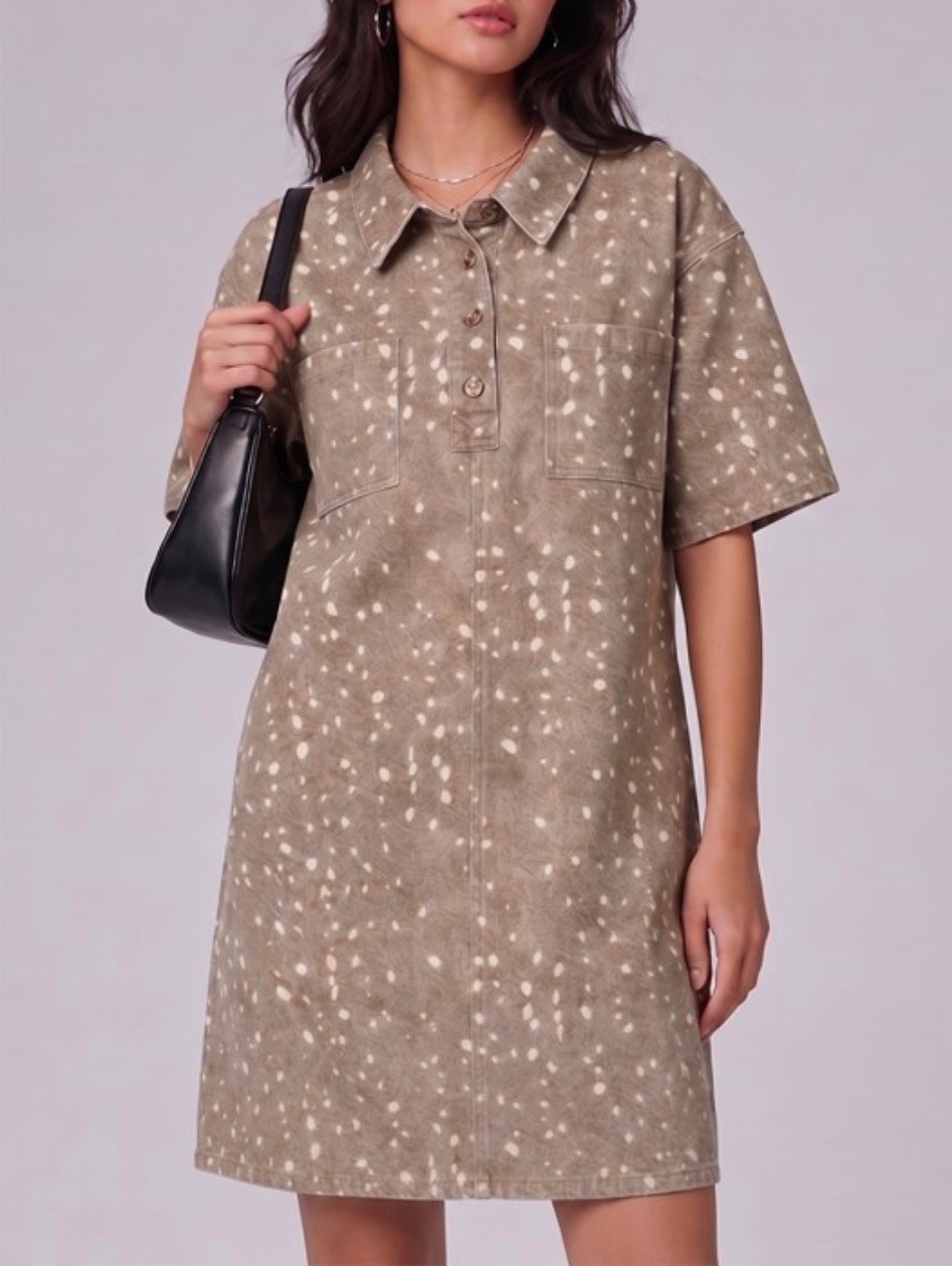 Bambi Print Mini Dress