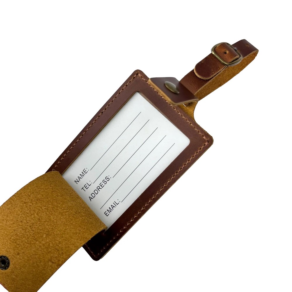 NINE | Leather Luggage Tag