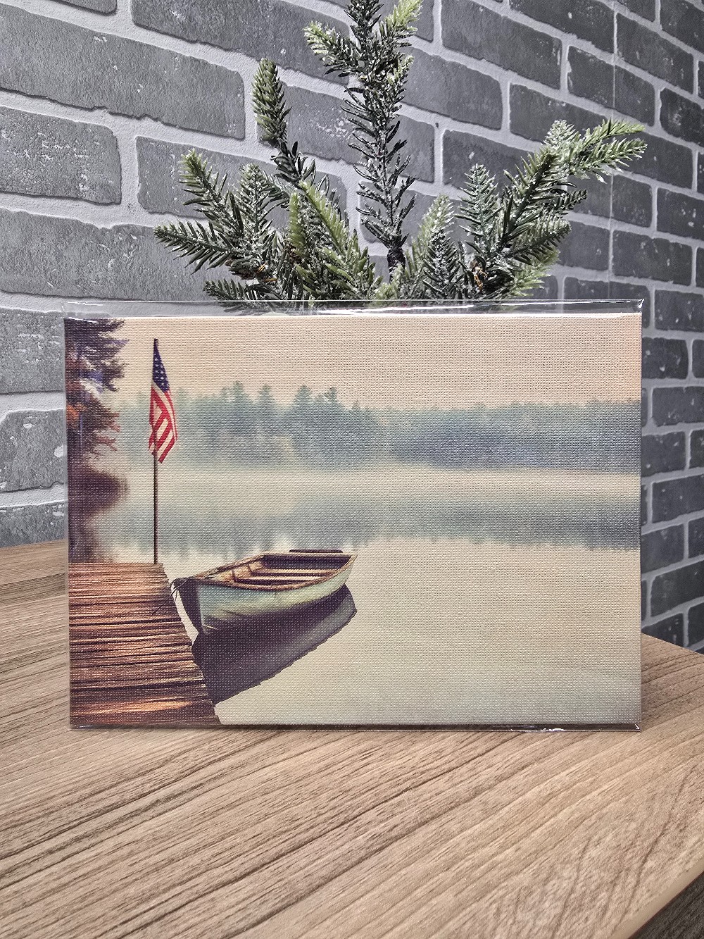 Lake boat 8 x 10 flat canvas