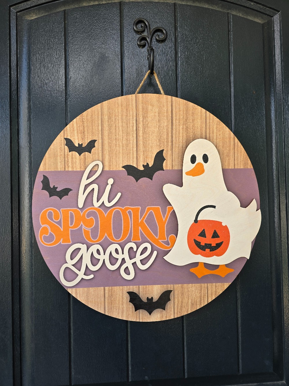 Hi Spooky Goose Door Hanger