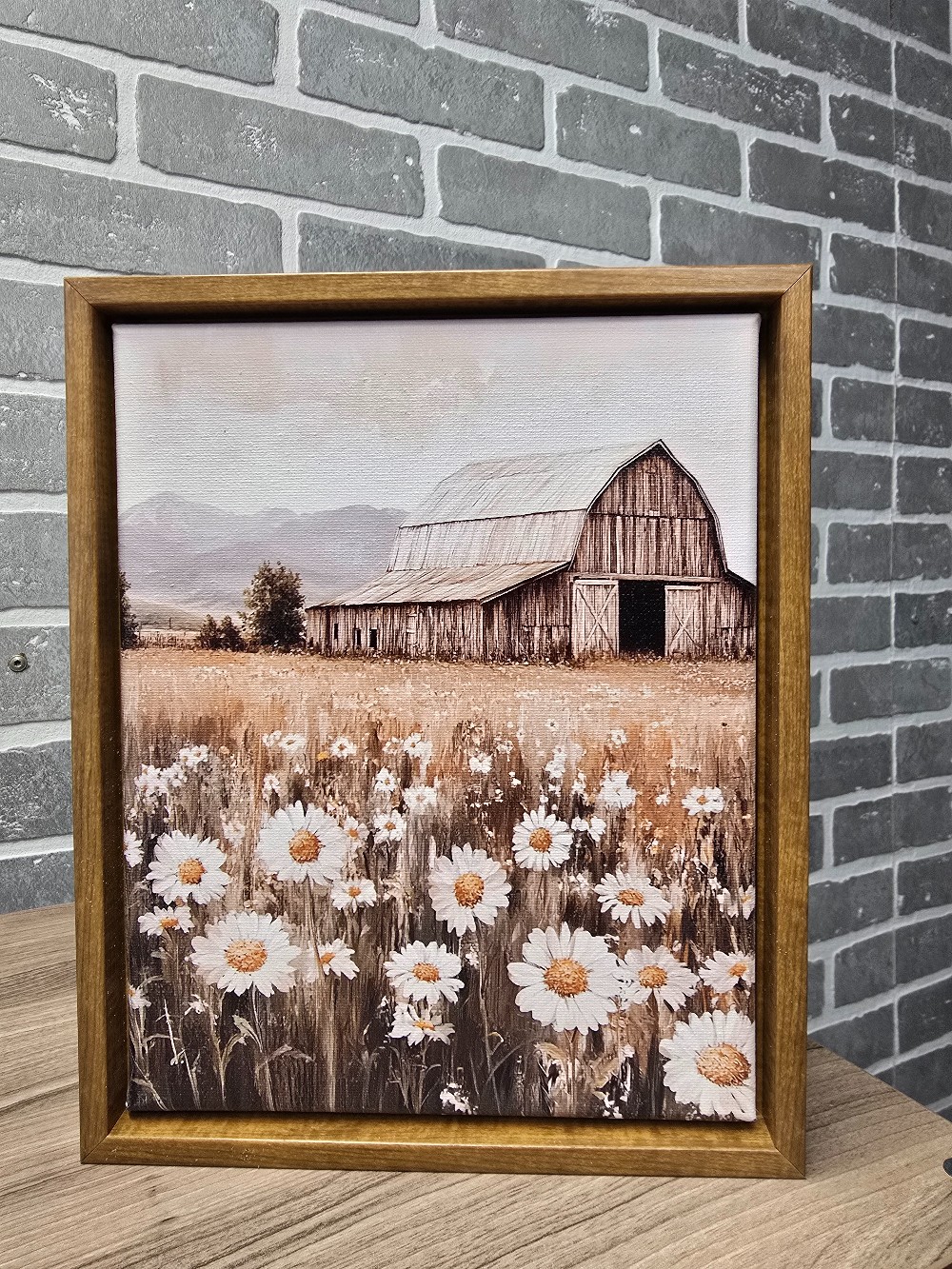 Daisy Feild Barn 8 x 10 framed canvas