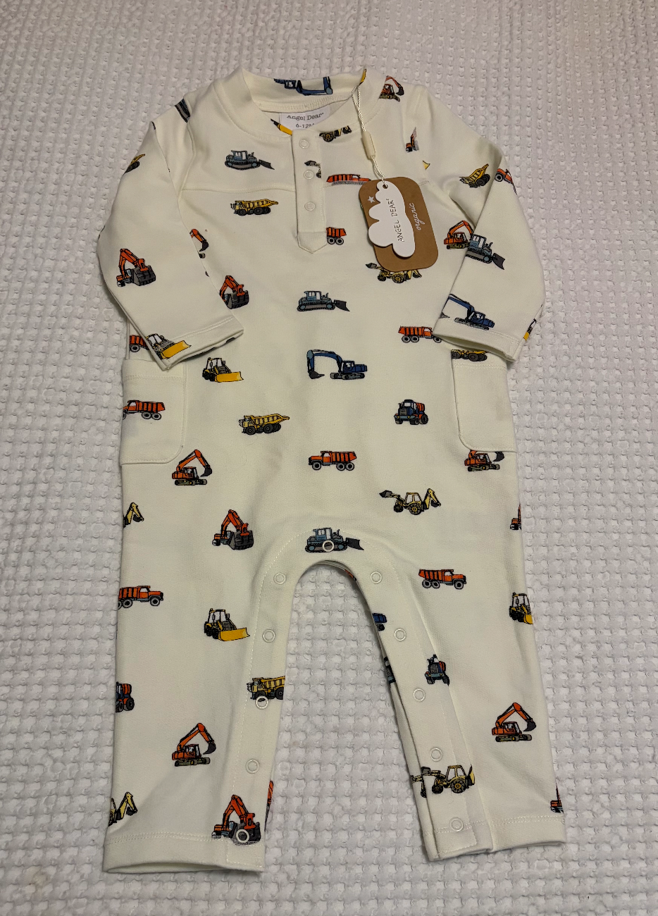 Angel Dear construction romper 6-12 mo  MiaLouKC