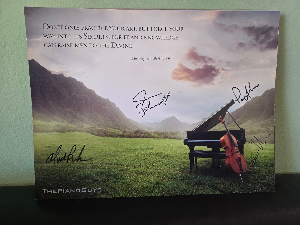 Piano Guys Wonders Tour Autographed Poster 2014 Beethoven Rewind