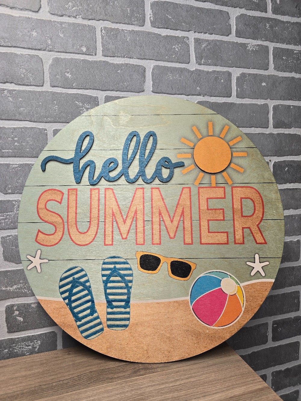 Hello Summer Beach Door sign
