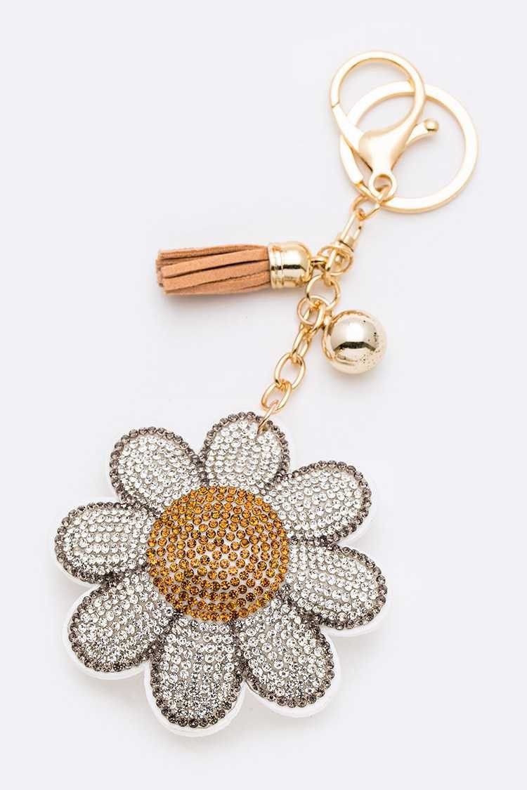 Daisy Crystal Bag Charm/Keychain