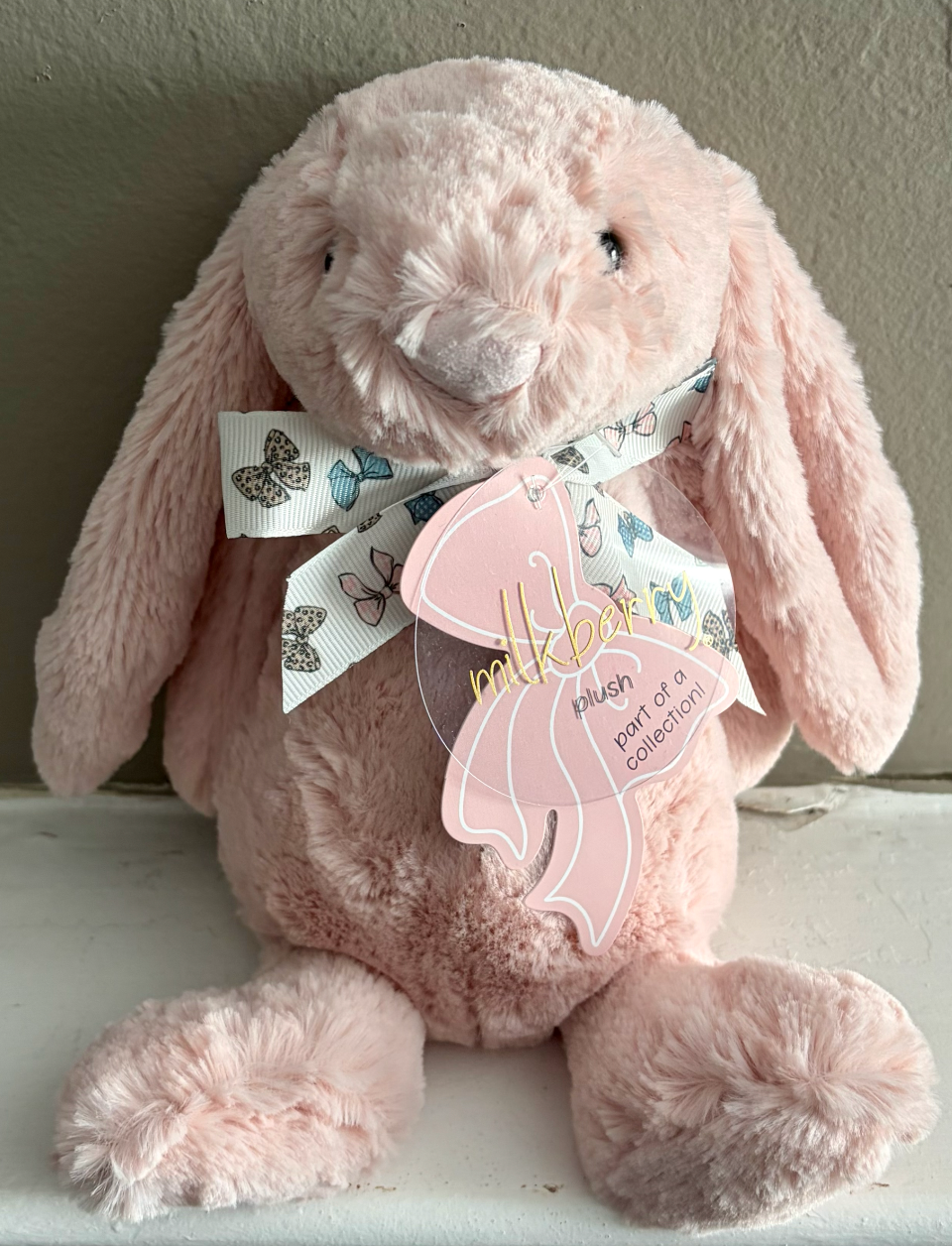 Milkberry Pink Bunny Stuffed Animal - MiaLou KC