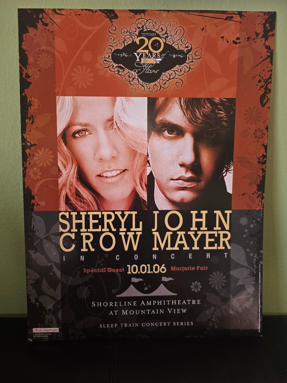 Sheryl Crow and John Mayer Concert Poster 2006  Rewind