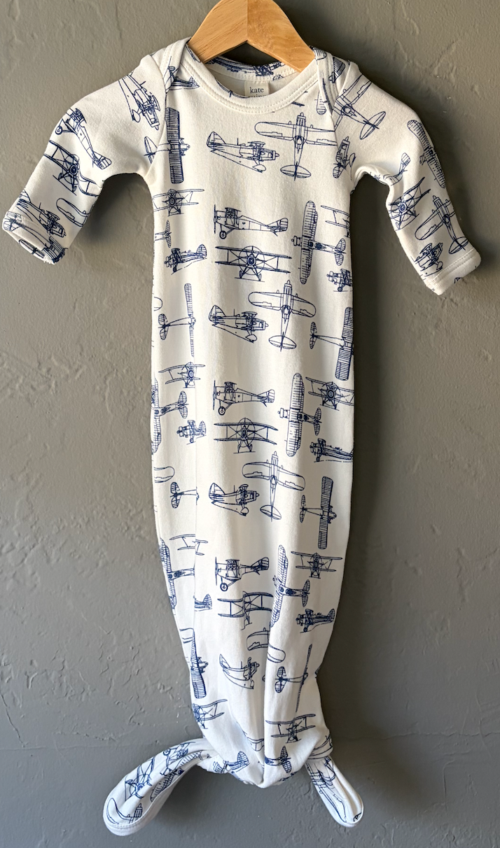 Kate Quinn Cotton Airplane Tie Knot Gown