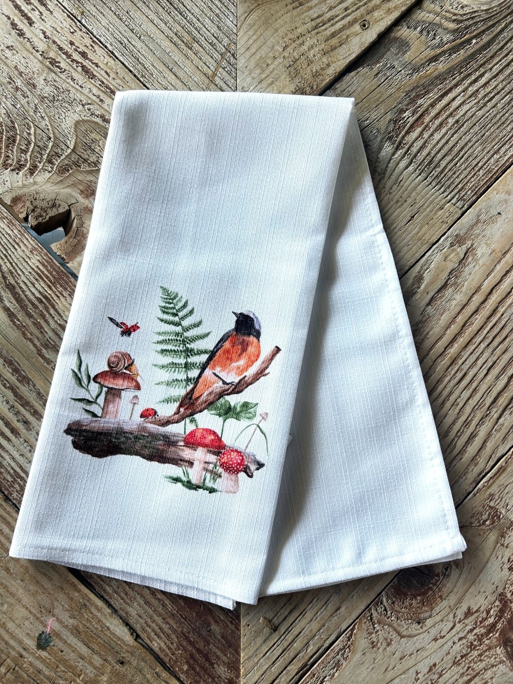 Bird Mushroom Kitchen Towel