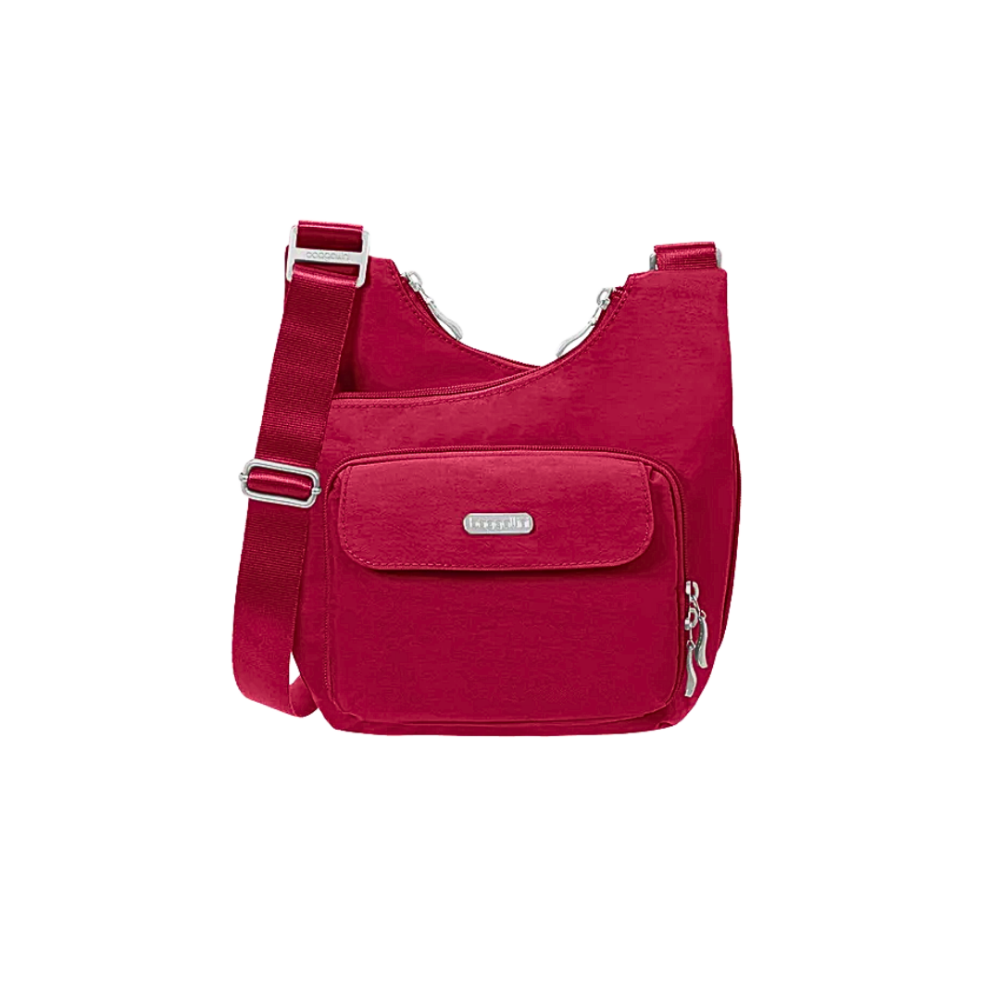 BAGGALINI Criss Cross Canvas Crossbody Red Med