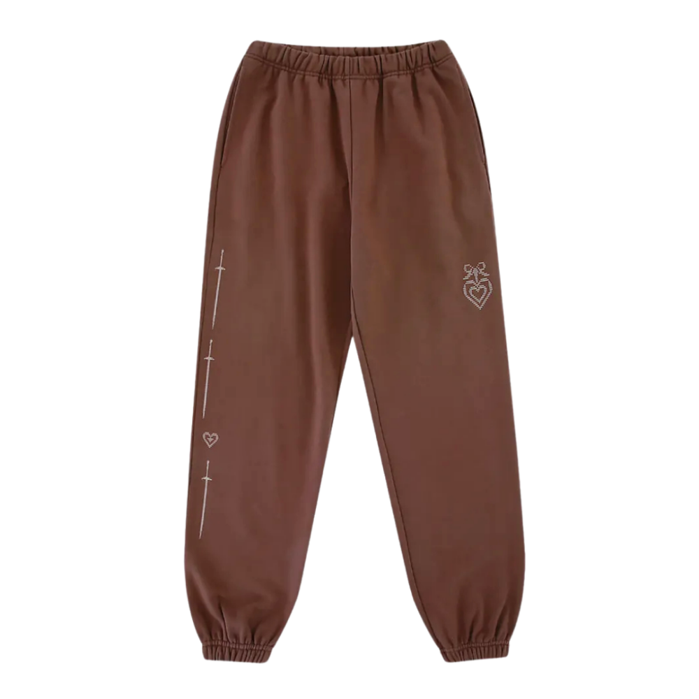 SUNDAE SCHOOL Here to Slay Sweat Pants Brown M