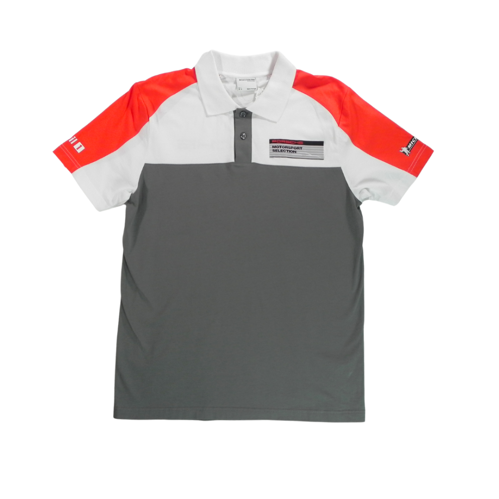 PORSCHE Motorsport Driver Collection Polo Grey Red M