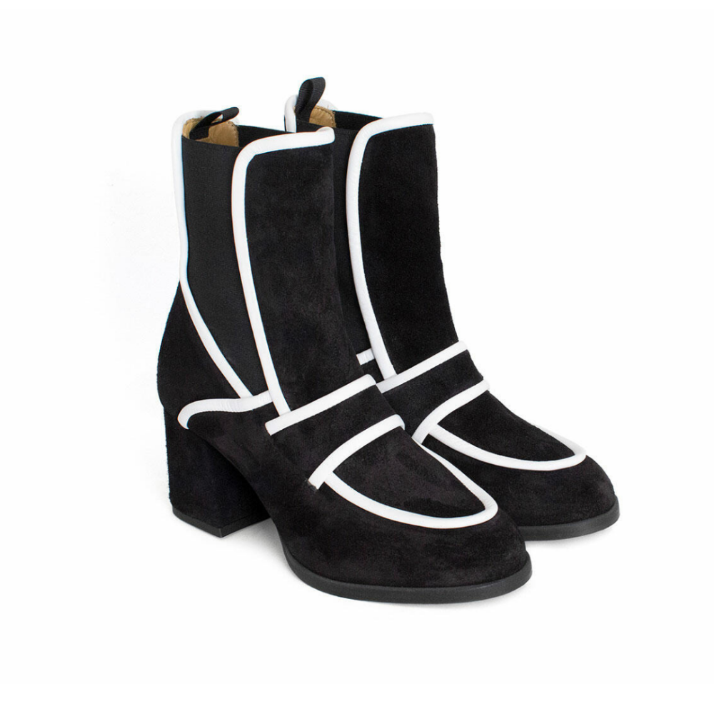 JOHN FLUEVOG Arcus Suede Leather Ankle Boot Black 11