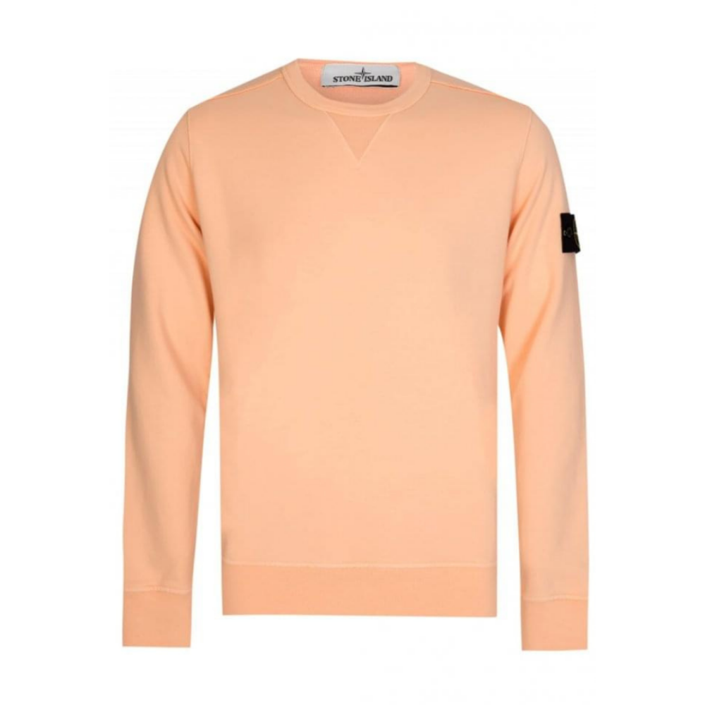 STONE ISLAND Crewneck Sweatshirt Patch Peach M