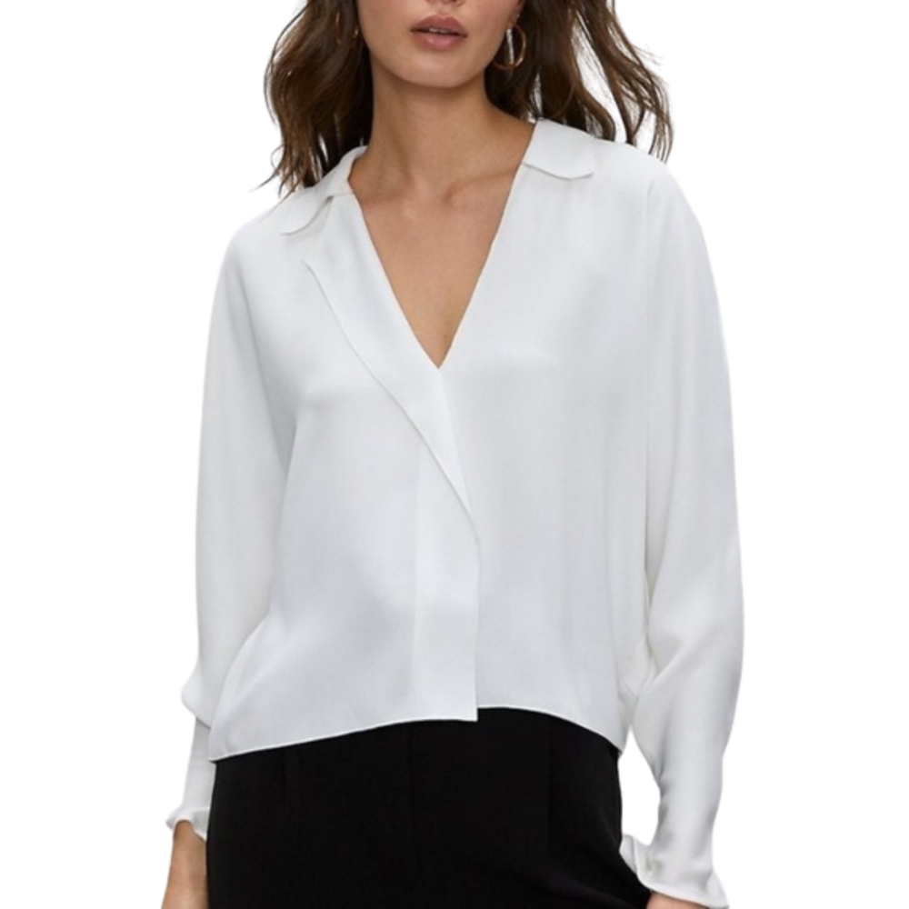 BABATON V Neck Ruffle 